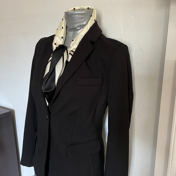 Boden Stretch-Ponte Blazer Black, Size 4R - Picture 2 of 7